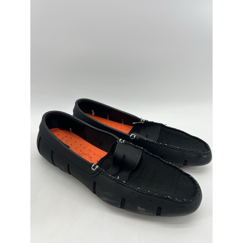 SWIMS Men's 11 Penny black mesh breathable slip on casual loafer shoes